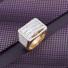 18k White Gold Natural Blue Sapphire Channel Set Band Ring with Diamonds